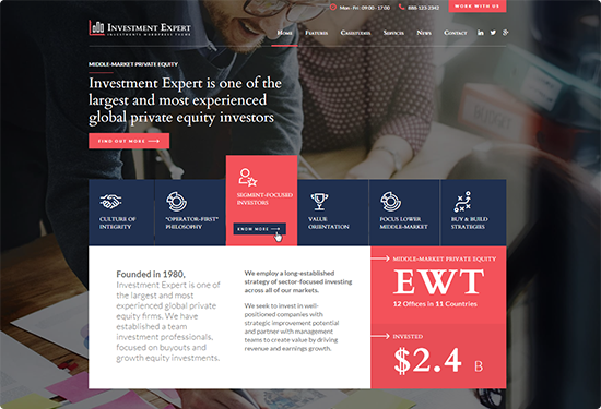 investment busniness theme home layout preview image