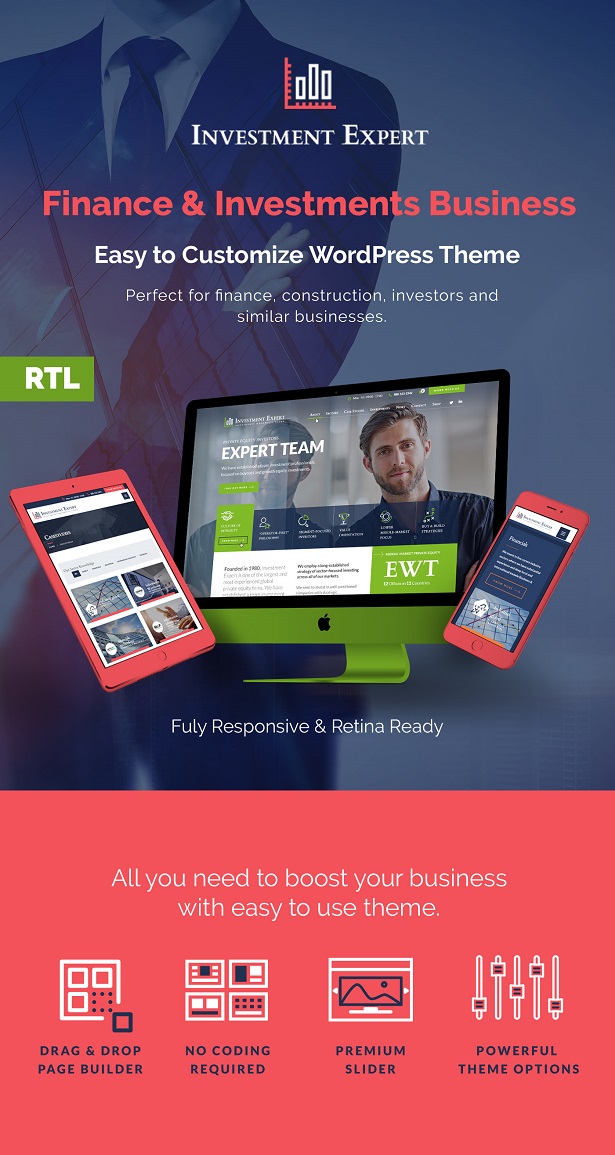 Investment - Corporate Business & Finance Theme for Financial Consulting Company or Agency Websites - 1