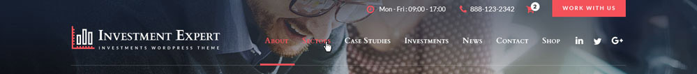 investment expert business theme header layout image
