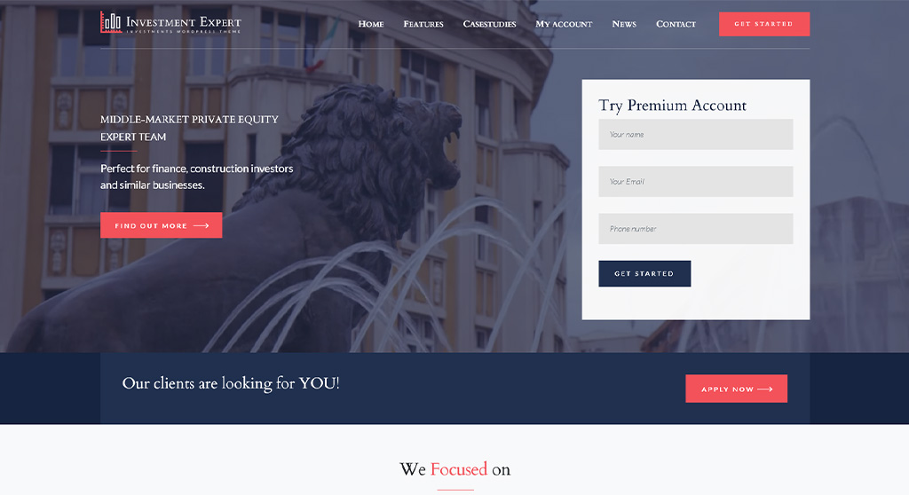 investment busniness html theme home layout 1