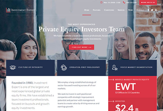 investment busniness html theme home layout 3